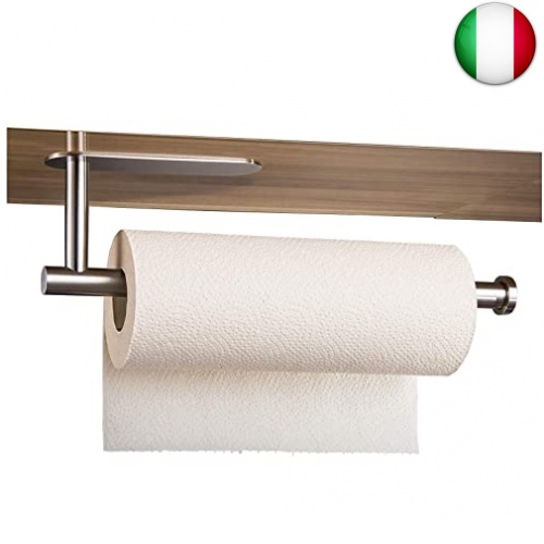 Porta Rotolo da Cucina Senza Foratura,Porta Scottex da Parete Appendere