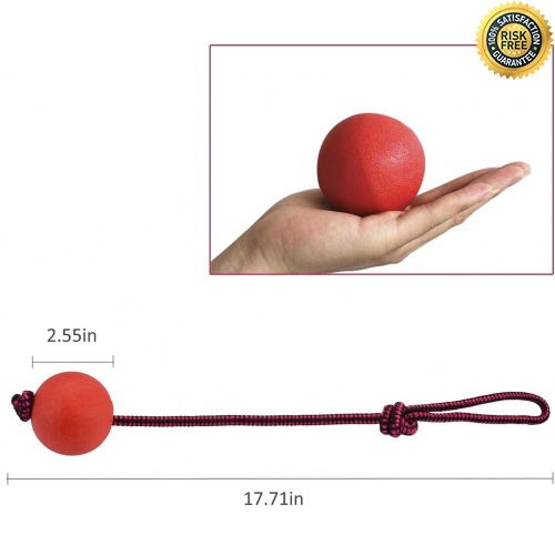 Legendog Throwing Ball Dog Pack of 3 Elastic Dog Toy Ball with